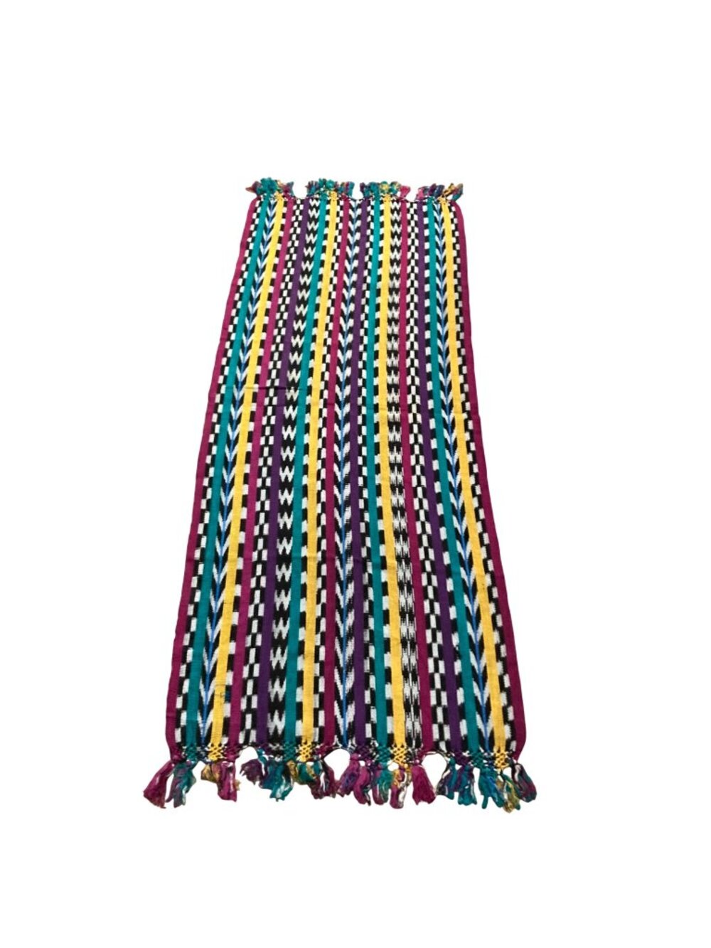 Vintage Guatemalan Rebozo Shawl Silk And Cotton Blend